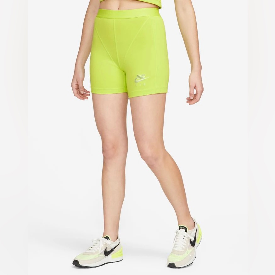 Nike Air Womens Ribbed Cotton Shorts Atomic Green M
